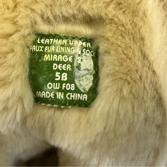Earth Spirit Size 5 Tan Fur-Lined Winter Boots Leather Faux Fur Winter Fall Boho - Picture 3 of 10